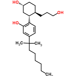 5-(1,1-二甲基庚基)-2-[5-羟基-2-(3-羟基丙基)环己基]苯酚结构式