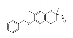 (6-Benzyloxy-3,4-dihydro-2,5,7,8-tetramethyl-2H-1-benzopyran-2-yl)carboxaldehyde结构式