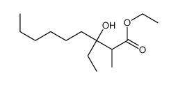 ethyl 3-ethyl-3-hydroxy-2-methylnonan-1-oate structure