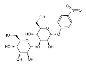 p-nitrophenyl 3-O-α-D-mannopyranosyl-α-D-mannopyranoside Structure