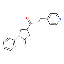 5-oxo-1-phenyl-N-(pyridin-4-ylmethyl)pyrrolidine-3-carboxamide结构式