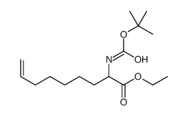 (2S)-2-[[(叔丁氧基)羰基]氨基]-8-壬烯酸乙酯结构式