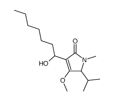 3-(1-Hydroxy-heptyl)-5-isopropyl-4-methoxy-1-methyl-1,5-dihydro-pyrrol-2-one结构式