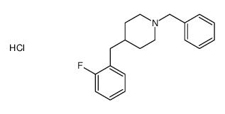 1-benzyl-4-[(2-fluorophenyl)methyl]piperidine,hydrochloride Structure