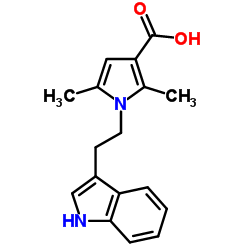 1-[2-(1H-Indol-3-yl)ethyl]-2,5-dimethyl-1H-pyrrole-3-carboxylic acid Structure