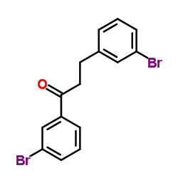 1,3-Bis(3-bromophenyl)-1-propanone结构式