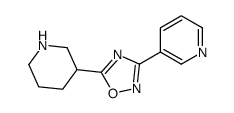 3-[5-(3-Piperidinyl)-1,2,4-oxadiazol-3-yl]pyridine Structure