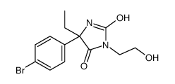 5-(4-bromophenyl)-5-ethyl-3-(2-hydroxyethyl)imidazolidine-2,4-dione Structure