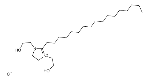 2-heptadecyl-4,5-dihydro-1,3-bis(2-hydroxyethyl)-1-H-imidazolium chloride结构式