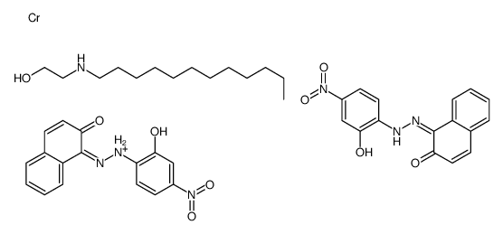 hydrogen bis[1-[(2-hydroxy-4-nitrophenyl)azo]-2-naphtholato(2-)]chromate(1-) , compound with 2-(dodecylamino)ethanol (1:1) Structure