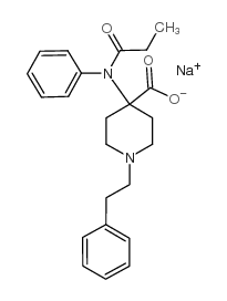 4-piperidinecarboxylic acid, 4-[(1-oxopropyl)phenylamino]-1-(2-phenylethyl), sodium salt Structure