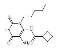 N-(5-amino-6-oxo-3-pentyl-2-thioxo-1,2,3,6-tetrahydropyrimidin-4-yl)cyclobutanecarboxamide结构式