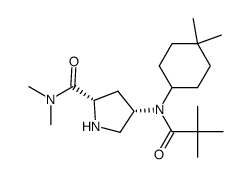 (4S)-4-[(4,4-dimethylcyclohexyl)(2,2-dimethylpropanoyl)amino]-N,N-dimethyl-L-prolineamide结构式