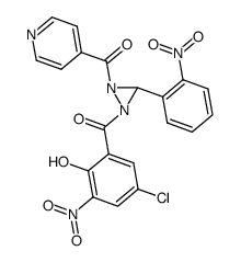 1-(5-chloro-2-hydroxy-3-nitro-benzoyl)-2-isonicotinoyl-3-(2-nitro-phenyl)-diaziridine Structure