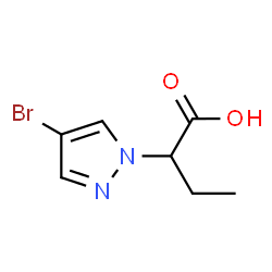 2-(4-Bromo-1H-pyrazol-1-yl)butanoic acid structure