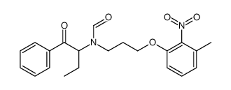 N-(3-(3-methyl-2-nitrophenoxy)propyl)-N-(1-oxo-1-phenylbutan-2-yl)formamide结构式