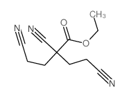 Butanoic acid,2,4-dicyano-2-(2-cyanoethyl)-, ethyl ester Structure