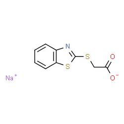 (Benzothiazol-2-ylthio)acetic acid sodium salt structure