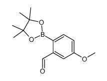 5-甲氧基-2-(4,4,5,5-四甲基-1,3,2-二噁硼烷-2-基)苯甲醛结构式