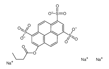 8-BUTYRYLOXYPYRENE-1,3,6-TRISULFONIC ACID TRISODIUM SALT Structure