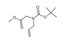 N-allyl-N-(tert-butoxycarbonyl)glycine methyl ester Structure