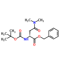 Benzyl N,N-dimethyl-N2-{[(2-methyl-2-propanyl)oxy]carbonyl}-D-asparaginate结构式