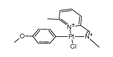 PtCl(4-MeOC6H4)(6-Mepy-2-CH=NMe) Structure