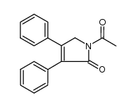 1-acetyl-3,4-diphenyl-1,5-dihydropyrrol-2-one结构式