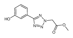 methyl (5-(3-hydroxyphenyl)-2H-tetrazol-2-yl)acetate Structure