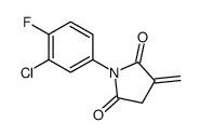 1-(3-chloro-4-fluorophenyl)-3-methylidenepyrrolidine-2,5-dione Structure