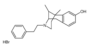 1,2,3,4,5,6-hexahydro-6,11-dimethyl-3-phenethyl-2,6-methano-3-benzazocin-8-ol hydrobromide结构式