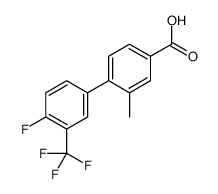 4-[4-fluoro-3-(trifluoromethyl)phenyl]-3-methylbenzoic acid结构式