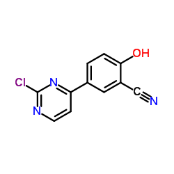 5-(2-Chloro-4-pyrimidinyl)-2-hydroxybenzonitrile Structure