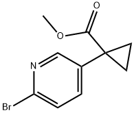 methyl 1-(6-bromopyridin-3-yl)cyclopropanecarboxylate结构式