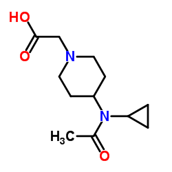 {4-[Acetyl(cyclopropyl)amino]-1-piperidinyl}acetic acid Structure