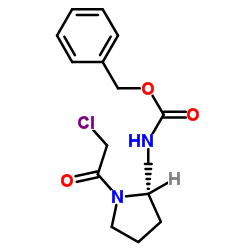 Benzyl {[(2S)-1-(chloroacetyl)-2-pyrrolidinyl]methyl}carbamate Structure