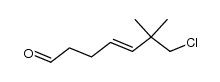 7-chloro-6,6-dimethylhept-4-enal结构式