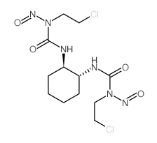 trans-N,N-1,2-Cyclohexanediylbis(N-(2-chloroethyl)-N-nitrosourea) structure