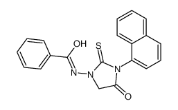 N-(3-naphthalen-1-yl-4-oxo-2-sulfanylideneimidazolidin-1-yl)benzamide Structure