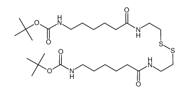 N,N'-bis(6-((tert-butyloxycarbonyl)amino)hexanoyl)cystamine Structure