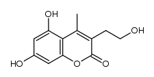 5,7-dihydroxy-3-(2-hydroxyethyl)-4-methyl-2H-1-benzopyran-2-one结构式