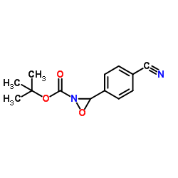 2-Oxaziridinecarboxylic acid, 3-(4-cyanophenyl)-, 1,1-dimethylethyl ester picture