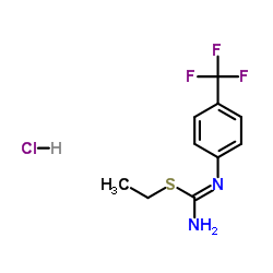 S-乙基-N-[4-(三氟甲基)苯基]异硫脲盐酸盐结构式