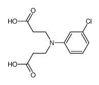 3-chloroanilino-N,N-bispropionic acid Structure