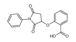 2-(2,5-dioxo-1-phenylpyrrolidin-3-yl)oxybenzoic acid Structure