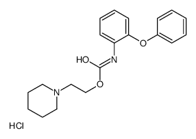 2-piperidin-1-ium-1-ylethyl N-(2-phenoxyphenyl)carbamate,chloride结构式