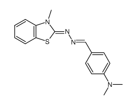 4-dimethylamino-benzaldehyde (3-methyl-3H-benzothiazol-2-ylidene)-hydrazone Structure