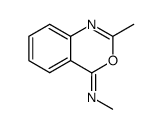 2-methyl-4-(methylimino)-4H-3,1-benzoxazine结构式