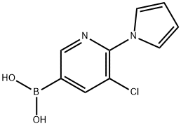 5-Chloro-6-(1H-pyrrol-1-yl)pyridine-3-boronic acid结构式