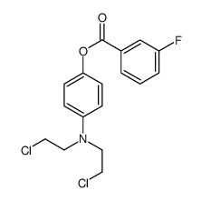 [4-[bis(2-chloroethyl)amino]phenyl] 3-fluorobenzoate Structure